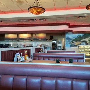 the interior of a ram's horn restaurant