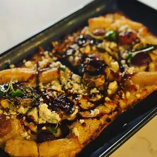 Pork belly flatbread