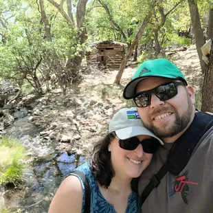 Old homestead in the background with a beautiful view of the stream and lots of shady trees!