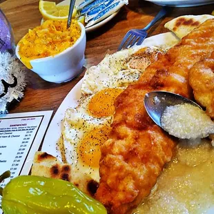 food, fish and chips