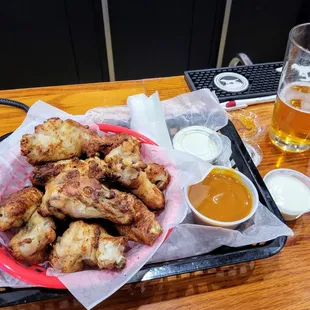 Ramseys wings and cold draft beer