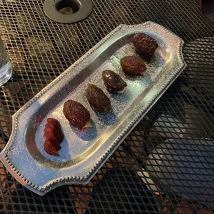 Desert Jewels - dates stuffed with goat cheese