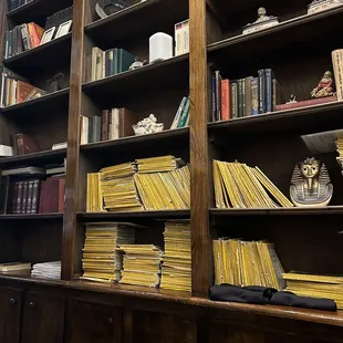 a library full of books