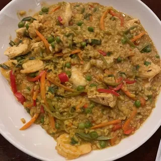 Curried Chicken and Shrimp Paella
