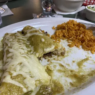 Enchiladas Verde con carnitas