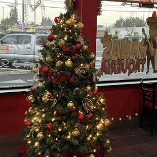 a decorated christmas tree