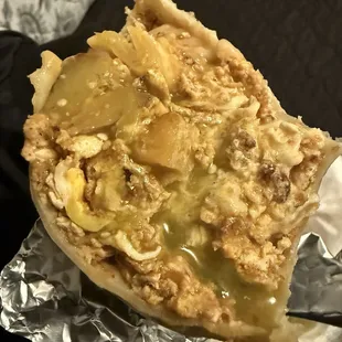 Chorizo and egg burrito. I added green salsa