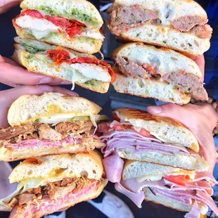 Our delicious Paninis; Chicken Pesto, Meatball, Cubano &amp; Ham &amp; Cheese