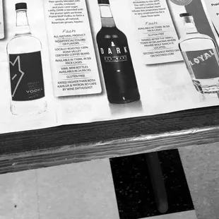 menus on a table