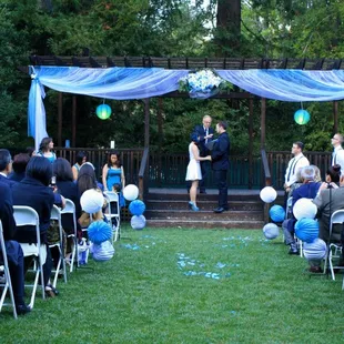 Our decor for the gazebo area.