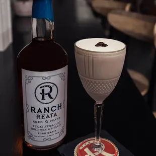 FROZEN TEXAS COFFEE -
Ranch Reata Texas Straight Bourbon Whiskey, Vanilla Soft Serve. House Coffee Liqueur, Milk