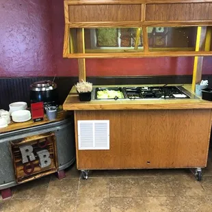 The salad and soup bar