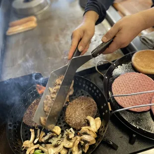 Ranch Burger&apos;s patties are smoky grilled!