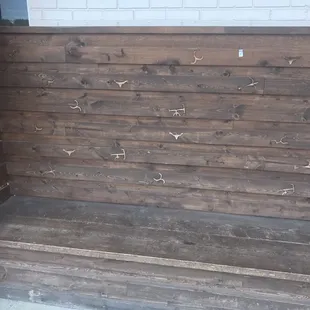 The half of the seat outside