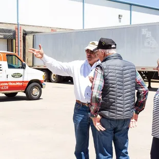 Our Founder Mike talking to guests
