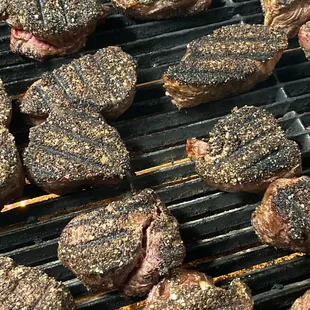 Steak upon the grill
