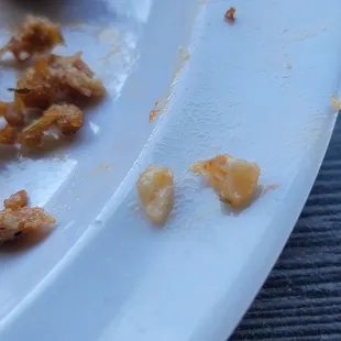 a half eaten plate of food