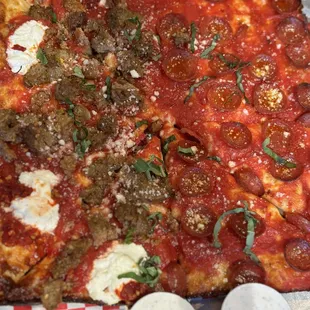 half #4 and half pepperoni with sides of ranch