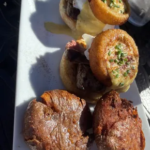 Filet mignon Benedict with potatoes