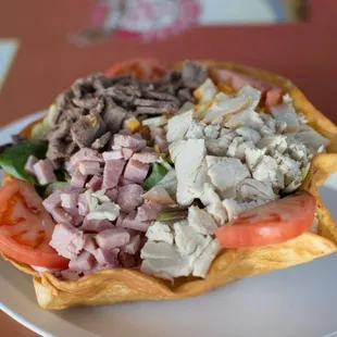 a plate of food on a table