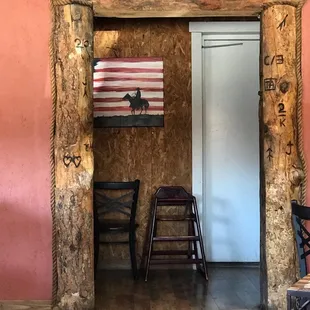the entrance to the restaurant