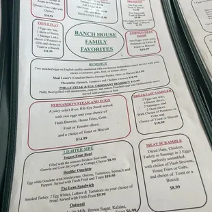 This is a picture of the menu