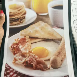 The front of the menu