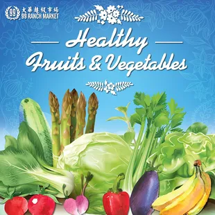 a variety of fruits and vegetables