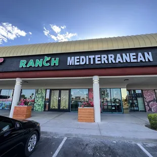 the front of the restaurant