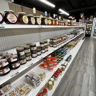Various jars of unique and imported jams, pickles, halwa etc...