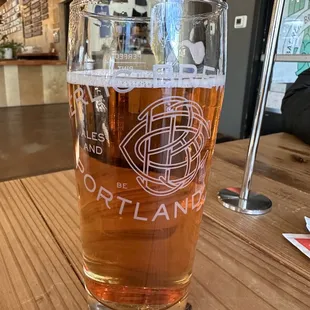  glass of beer on a table