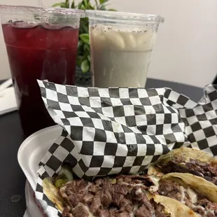Aguas frescas made from the natural fruit and ingredients, made freshdaily.