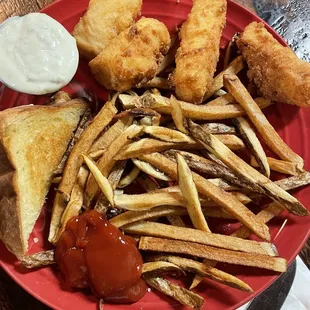 Fish dinner with hand cut fries and homemade tartar sauce