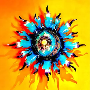 a colorful sunflower