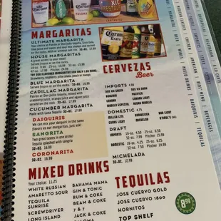 Bev menu