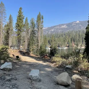 Waterfront area with 2 benches