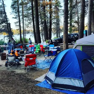 Our lake view campsite.