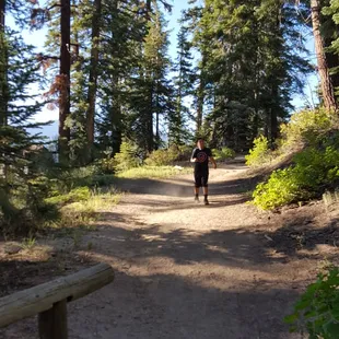 My Son..on his way back from Rancheria Falls Trail.