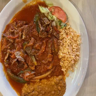 a plate of food on a table