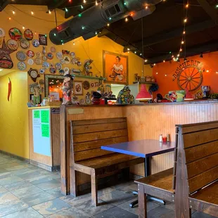 the interior of the restaurant