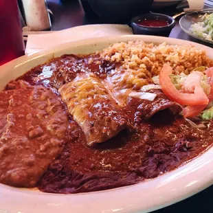Tex-Mex enchiladas (lunch special)