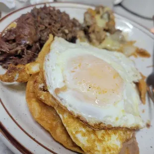 Huevo tostado, barbacoa