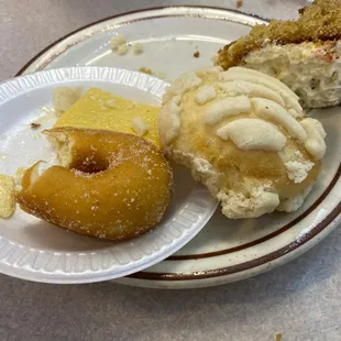 Hard donut hard concha and disgusting carrot cake