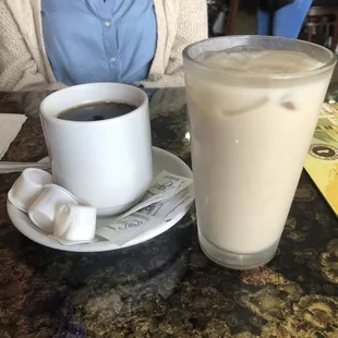Coffee and Salvadorian horchata