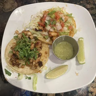 Shrimp and chicken taco