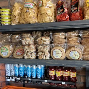 a variety of food items