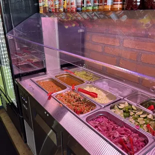 Salsa bar! Yes please