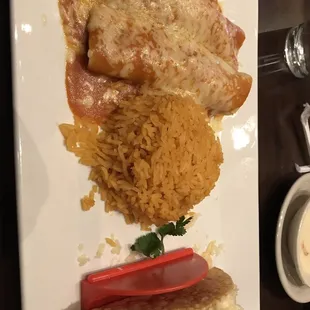 Combo #1 with enchiladas and one taco