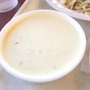 Quesco dip with added onions by me.