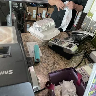 My order getting ready to be bagged